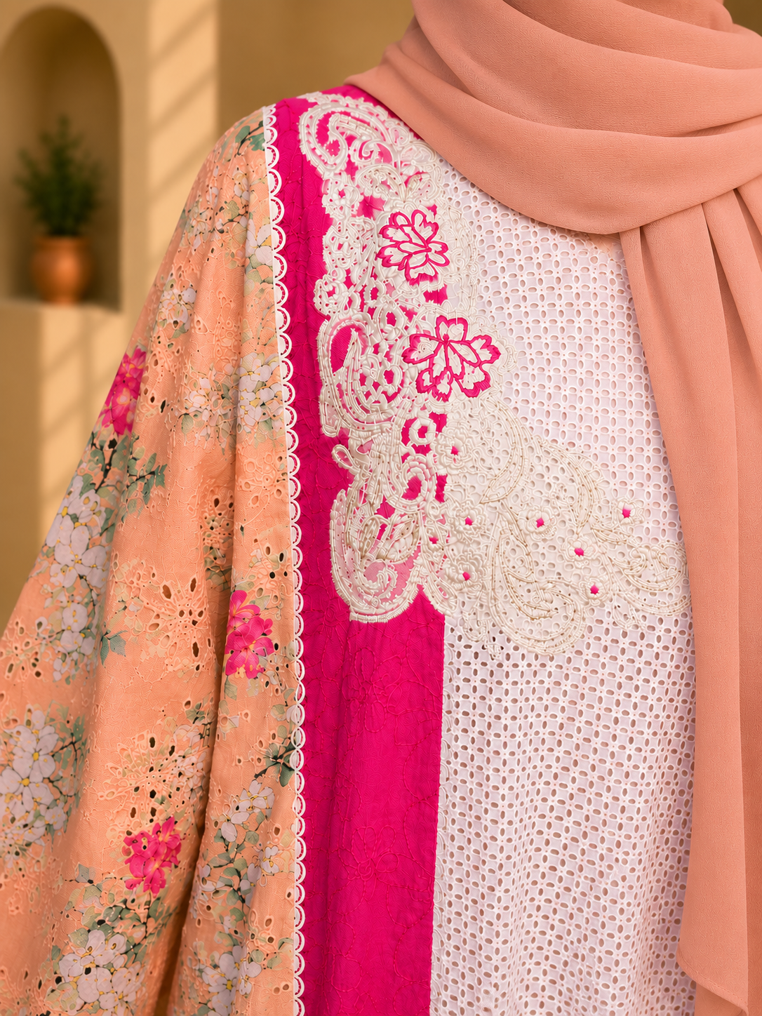 Peach Éclat – 3 Piece Ready to Wear Lawn Suit