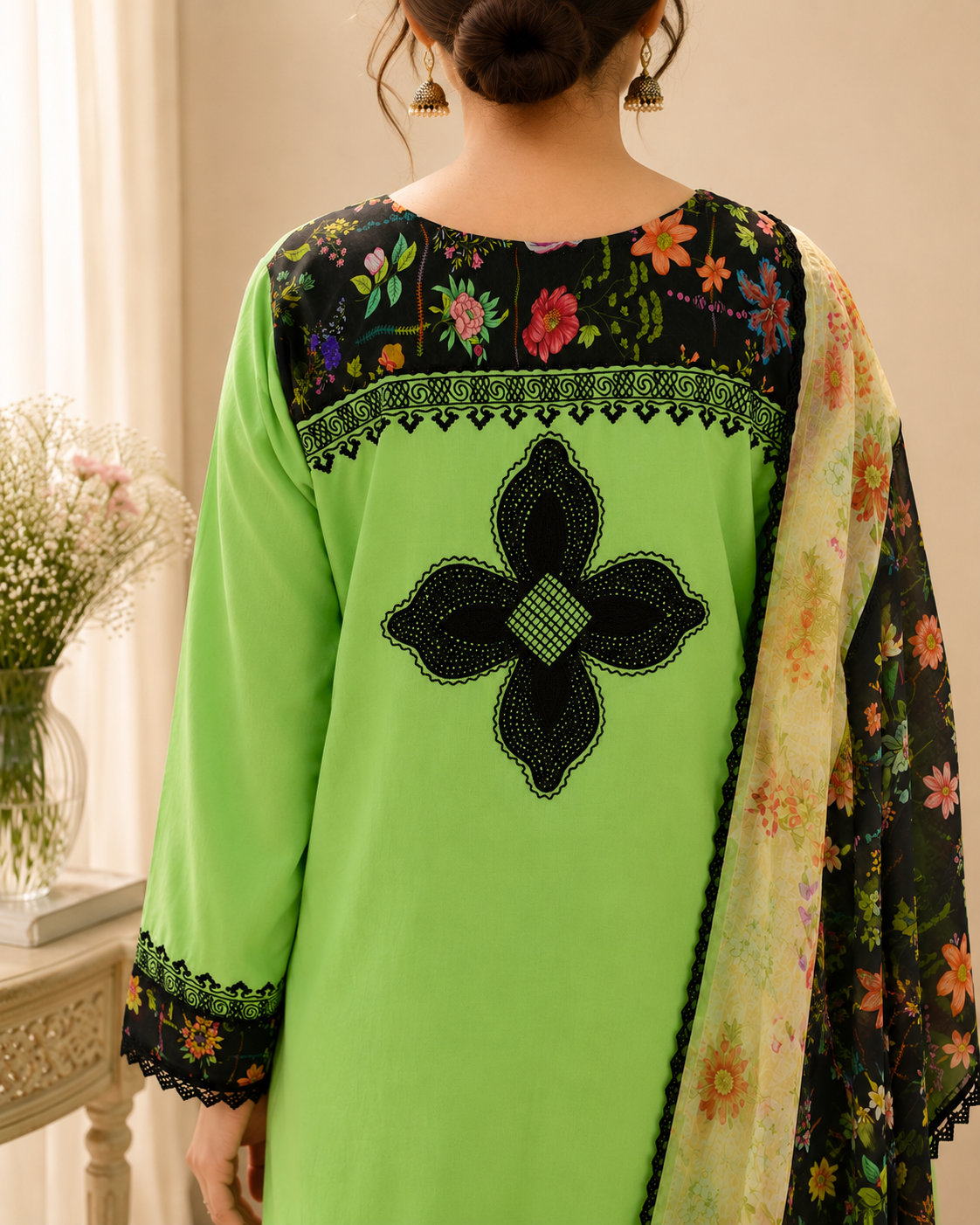 Lime Botanica – 3 Piece Ready to Wear Lawn Suit