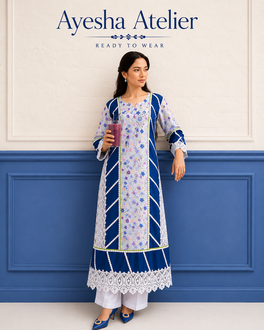 Azure Bloom – 3 Piece Ready to Wear Lawn Suit