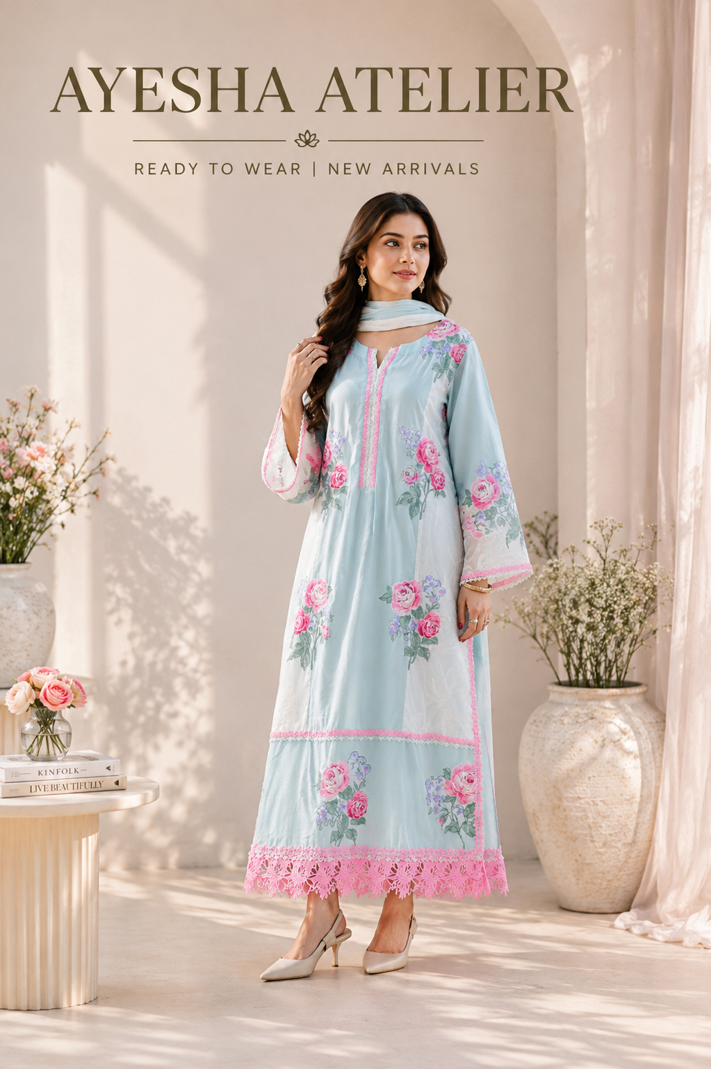 Sky Bloom – 3 Piece Ready to Wear Lawn Suit
