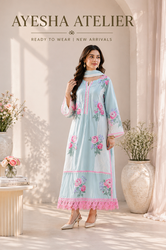 Sky Bloom – 3 Piece Ready to Wear Lawn Suit