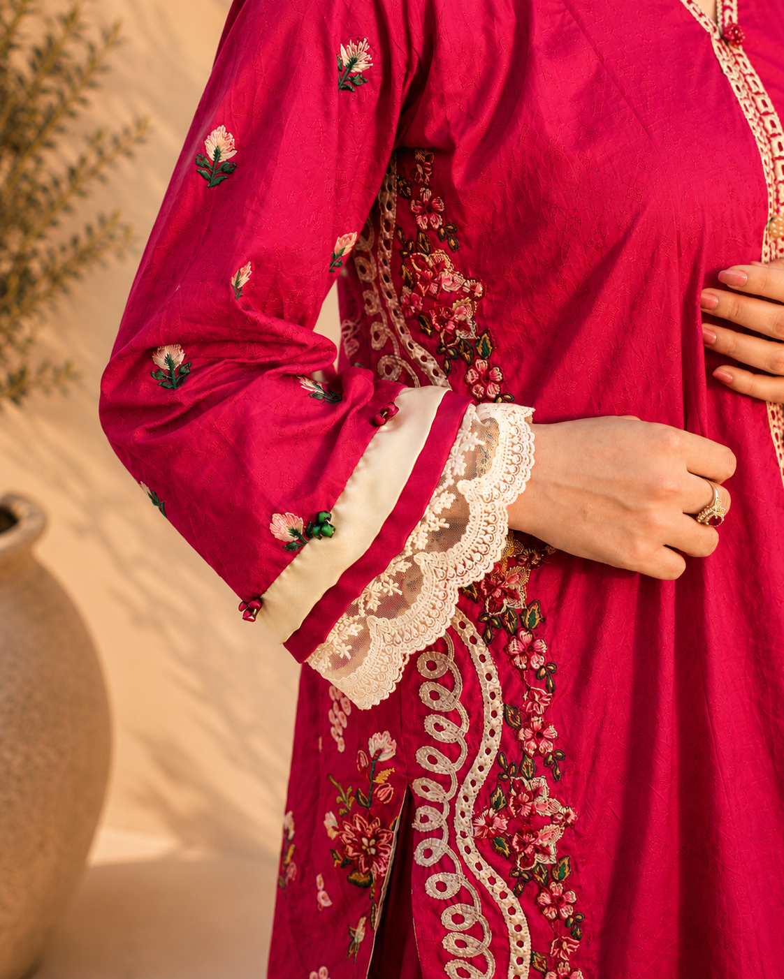 Ruby Blossom – 3 Piece Ready to Wear Lawn Suit