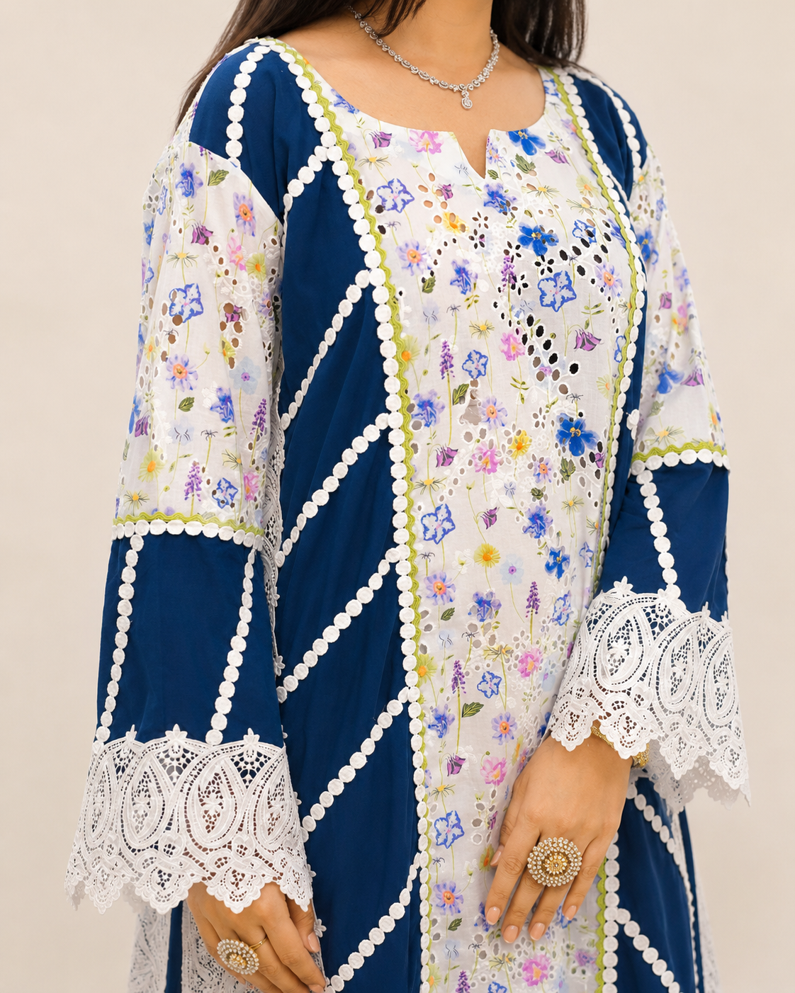 Azure Bloom – 3 Piece Ready to Wear Lawn Suit