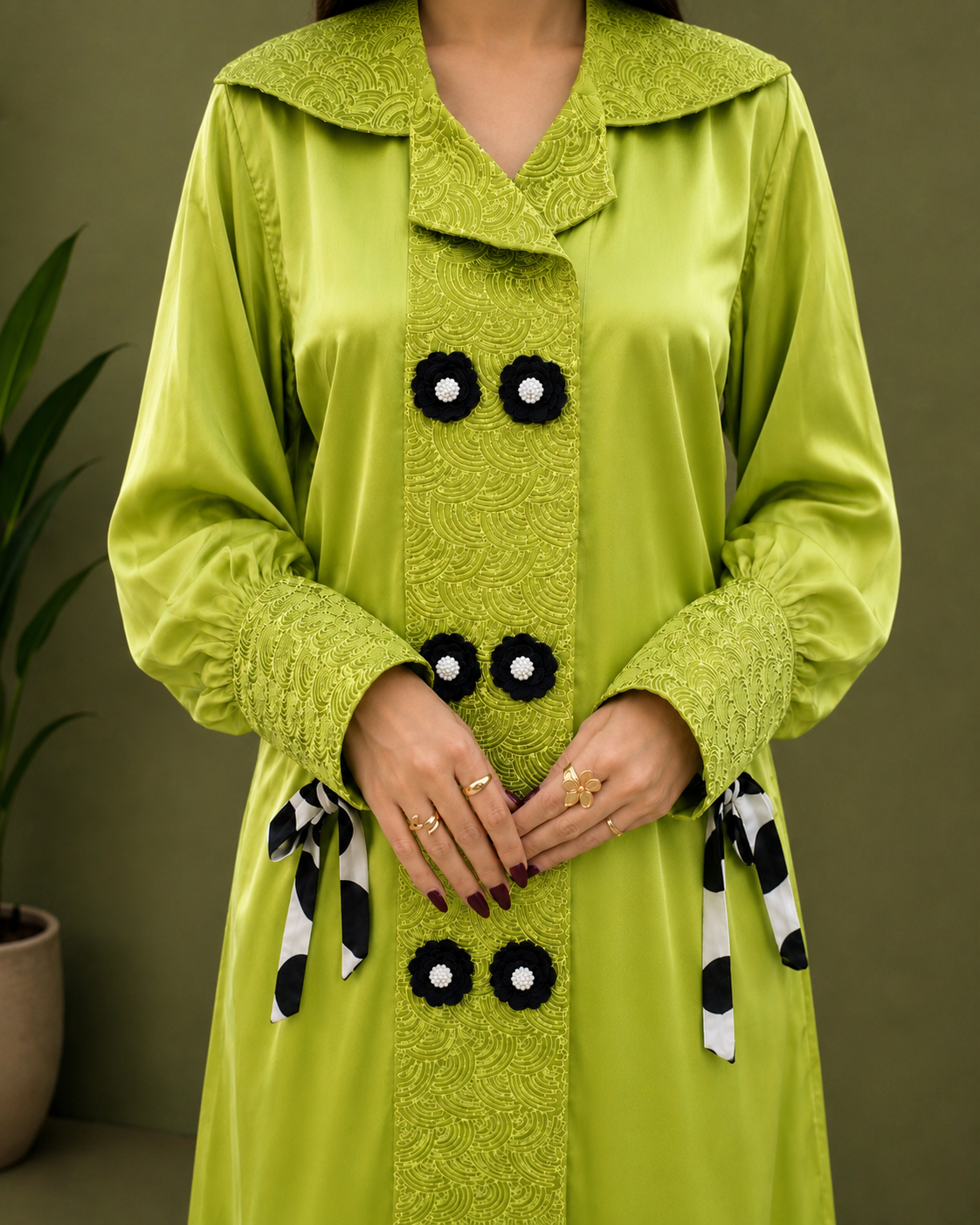 Silk Suit with Printed Silk Trouser - 2 Piece Ready to wear Silk Suit