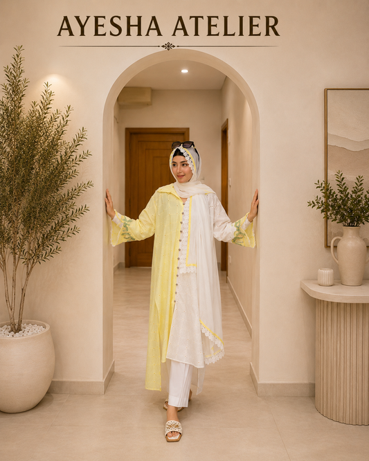 Buttercream Blossom – 3 Piece Ready to Wear Lawn Suit