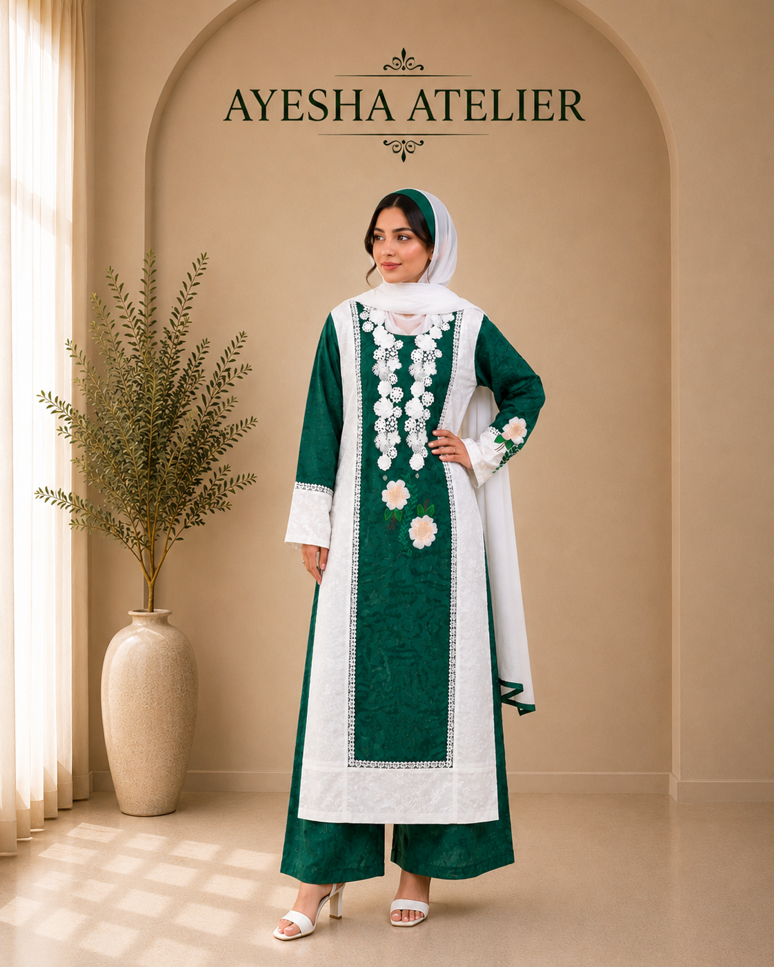 Emerald Fleur – 3 Piece Ready to Wear Lawn Suit
