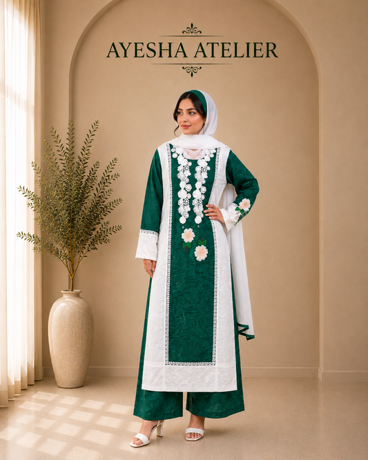 Emerald Fleur – 3 Piece Ready to Wear Lawn Suit