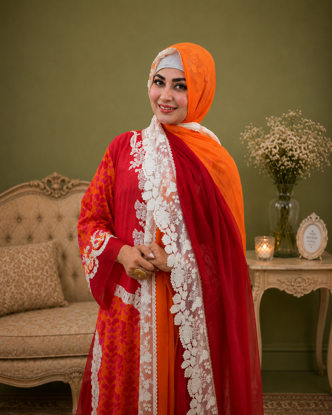 Double-Shaded Appliqué Embroidered - 3 Piece Ready to wear Lawn Suit