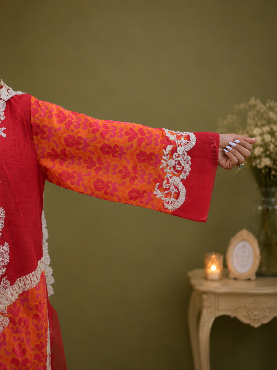 Double-Shaded Appliqué Embroidered - 3 Piece Ready to wear Lawn Suit