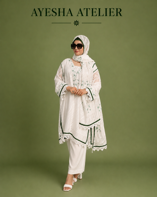 Ivory Emerald – 3 Piece Ready to Wear Lawn Suit