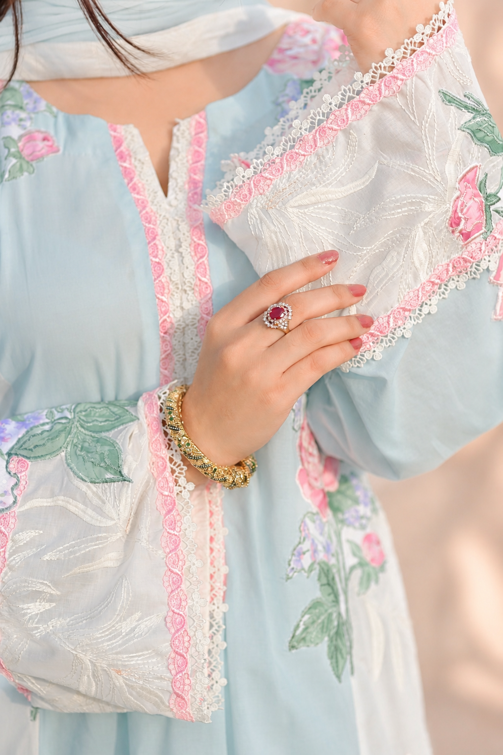Sky Bloom – 3 Piece Ready to Wear Lawn Suit