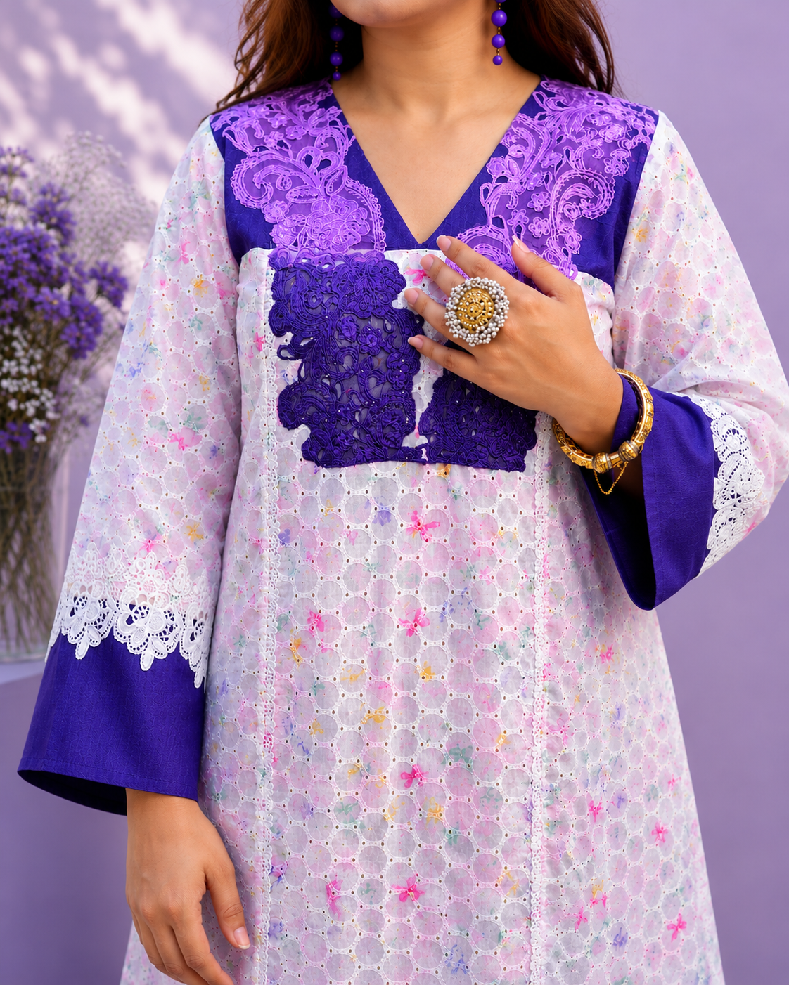 Lavender Étoile – 3 Piece Ready to Wear Lawn Suit