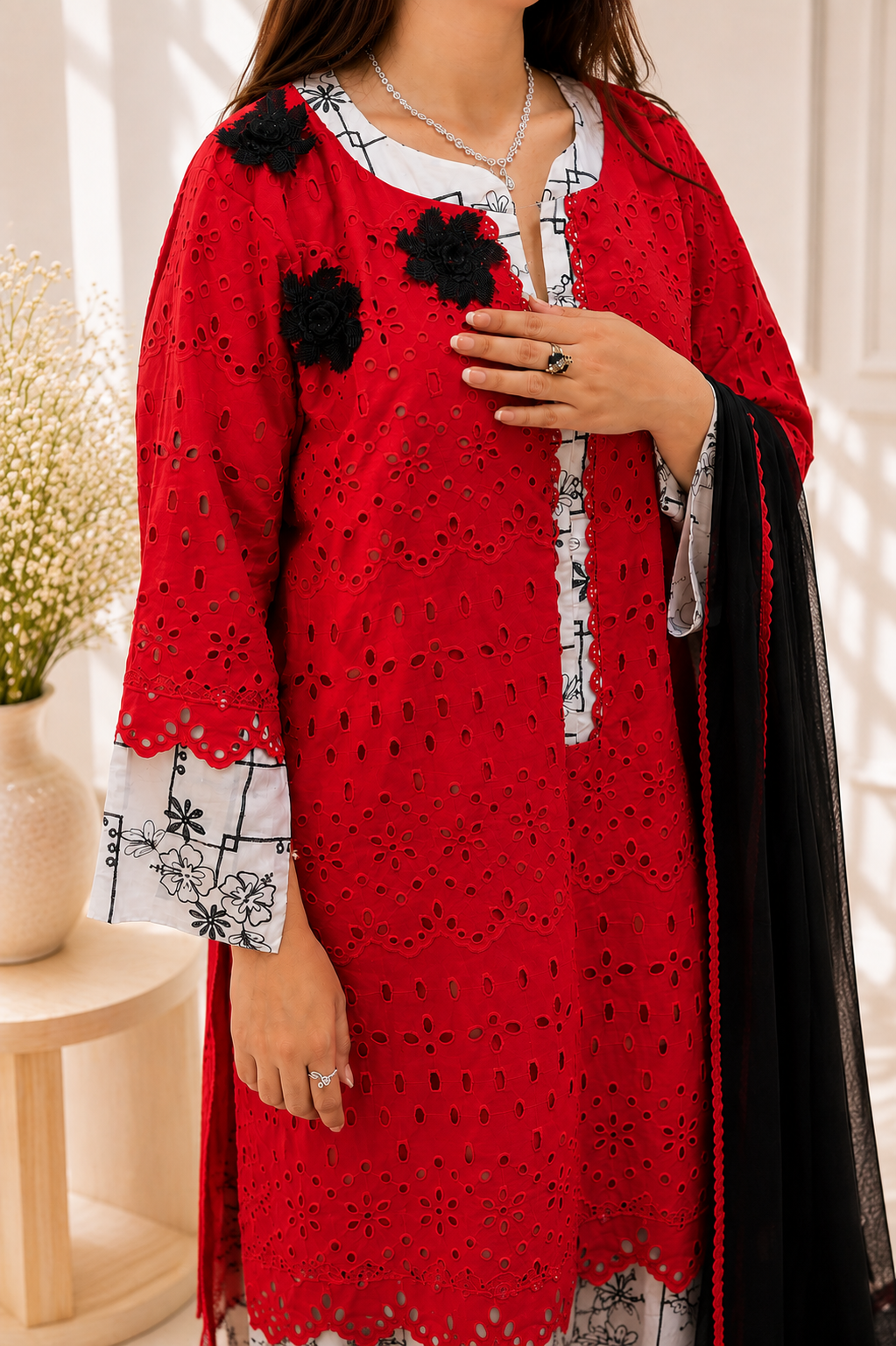 Crimson Grace – 3 Piece Ready to Wear Lawn Suit